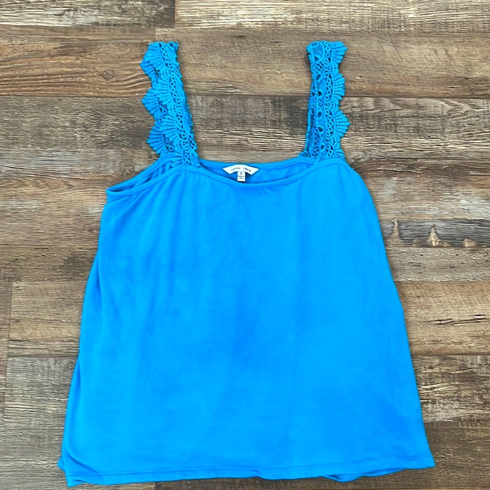 Naked Zebra Lace Strap Tank Top